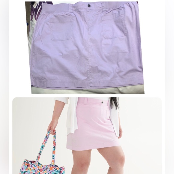 Penn 5X Cotton Cargo Skort with Rib Waistband Pastel Lilac Size 28 Golf Sport - Picture 10 of 10